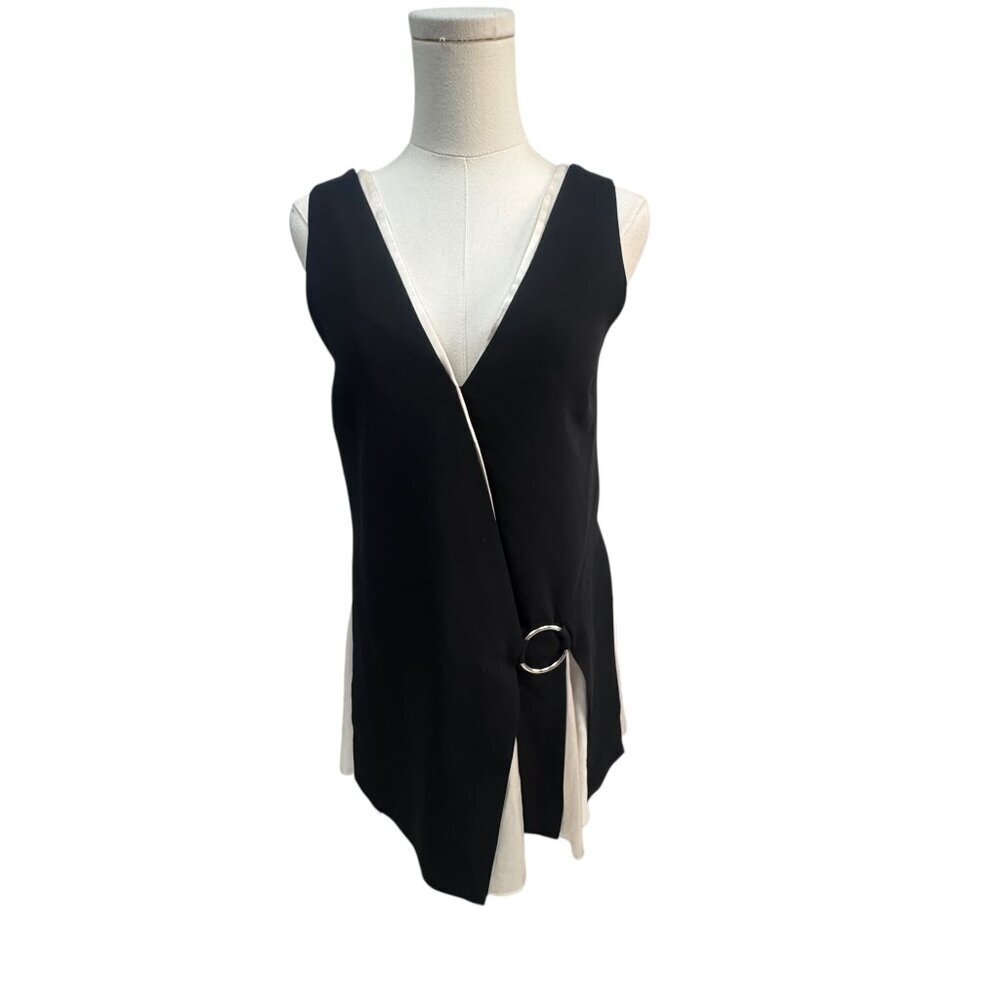 Like New Cinq à Sept Black & White Contrast Mini Dress Size 0